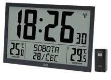 Rádiem řízené digitální hodiny s venkovním teploměrem JVD RB9412.1 + dárek zdarma