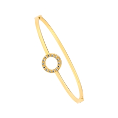 Náramek z chirurgické oceli s čirými zirkony JGB21GXL