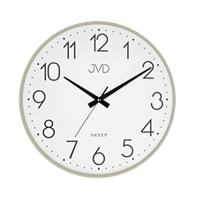 Nástěnné kovové hodiny JVD s plynulým chodem HK4129.1
