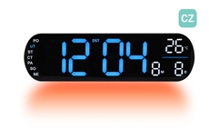 Digitální hodiny s dnem v týdnu v češtině JVD DH5502.2 + dárek zdarma