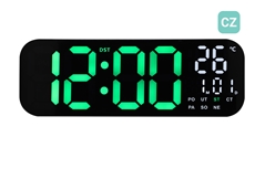 Digitální hodiny s dnem v týdnu v češtině JVD DH9016.1 + dárek zdarma