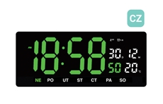 Digitální hodiny s dnem v týdnu v češtině JVD DH3604.4 + dárek zdarma