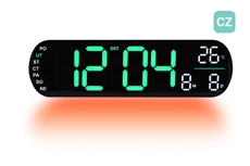 Digitální hodiny s dnem v týdnu v češtině JVD DH5502.4 + dárek zdarma