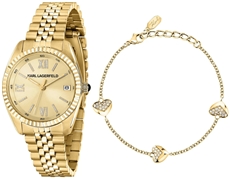 Dámské hodinky + náramek Karl Lagerfeld R0553108501 set + DÁREK ZDARMA