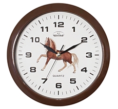 Nástěnné hodiny s koněm Bentime H06-SW8047BR