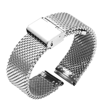 Náramek z nerezové oceli milánský tah 24 mm stříbrný