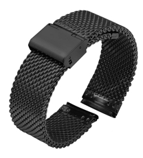 Náramek z nerezové oceli milánský tah 24 mm černý