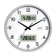 Nástěnné hodiny JVD DH239.1 multifunkčním displejem a podsvícením + dárek zdarma